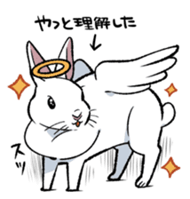super cute angel rabbit sticker #9899343