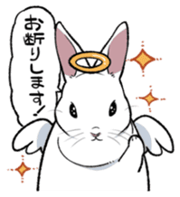 super cute angel rabbit sticker #9899345