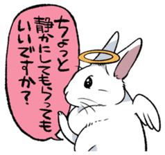 super cute angel rabbit sticker #9899349