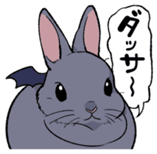 super cute devil Rabbit sticker #9899409