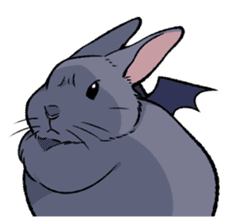 super cute devil Rabbit sticker #9899419