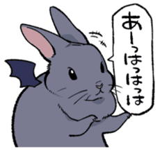 super cute devil Rabbit sticker #9899424