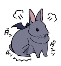super cute devil Rabbit sticker #9899425