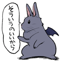 super cute devil Rabbit sticker #9899435