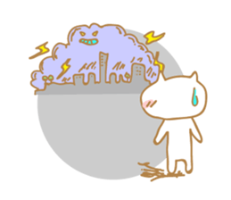 Cat of rainy skies sticker #9900124