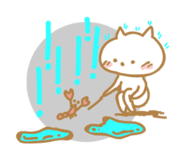 Cat of rainy skies sticker #9900126