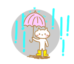 Cat of rainy skies sticker #9900129