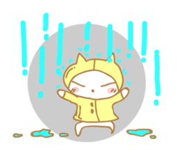 Cat of rainy skies sticker #9900133