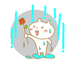 Cat of rainy skies sticker #9900139