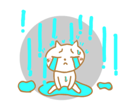 Cat of rainy skies sticker #9900141