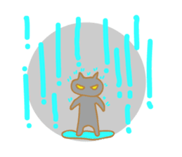 Cat of rainy skies sticker #9900142
