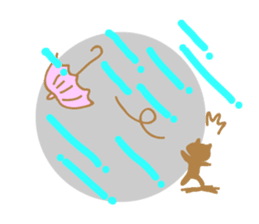 Cat of rainy skies sticker #9900143