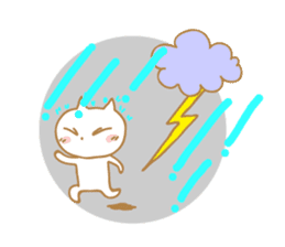 Cat of rainy skies sticker #9900151