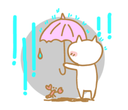 Cat of rainy skies sticker #9900152