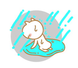 Cat of rainy skies sticker #9900155