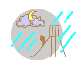 Cat of rainy skies sticker #9900159
