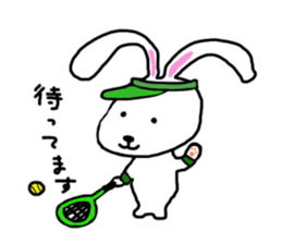 Tennis rabbit sticker #9900570