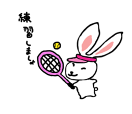 Tennis rabbit sticker #9900574