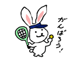 Tennis rabbit sticker #9900576