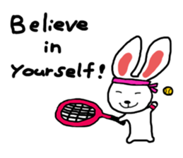 Tennis rabbit sticker #9900587