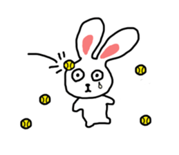Tennis rabbit sticker #9900589