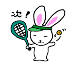 Tennis rabbit sticker #9900590