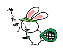 Tennis rabbit sticker #9900597
