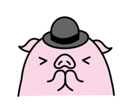 Hat pig 2 sticker #9900844