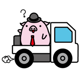 Hat pig 2 sticker #9900849