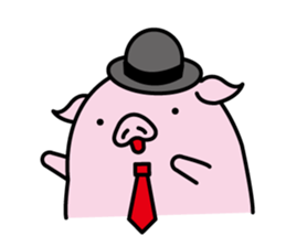 Hat pig 2 sticker #9900854