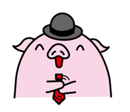 Hat pig 2 sticker #9900863