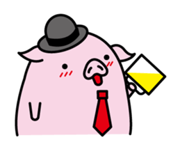 Hat pig 2 sticker #9900864