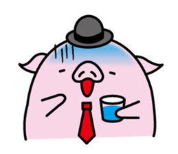 Hat pig 2 sticker #9900866