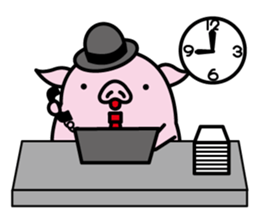 Hat pig 2 sticker #9900870