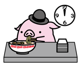 Hat pig 2 sticker #9900871