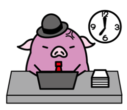 Hat pig 2 sticker #9900874