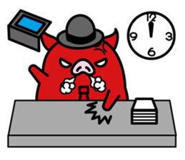 Hat pig 2 sticker #9900876