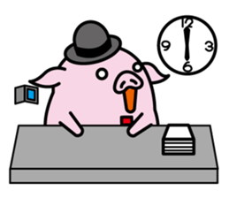 Hat pig 2 sticker #9900878