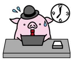 Hat pig 2 sticker #9900879