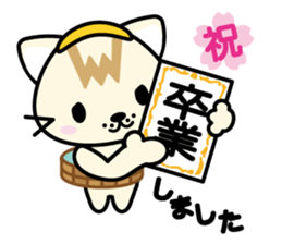 onset cat--graduation sticker #9902768