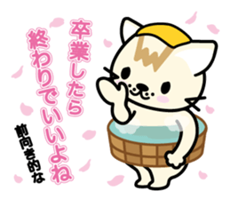 onset cat--graduation sticker #9902783