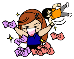 Peach and Child Angel sticker #9905371