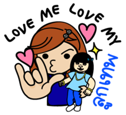 Peach and Child Angel sticker #9905372