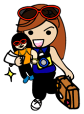 Peach and Child Angel sticker #9905374