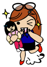 Peach and Child Angel sticker #9905376