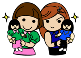 Peach and Child Angel sticker #9905378