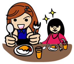 Peach and Child Angel sticker #9905380