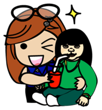 Peach and Child Angel sticker #9905381