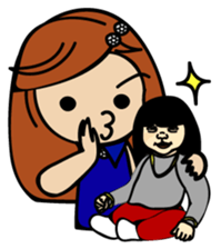 Peach and Child Angel sticker #9905382