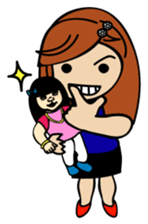 Peach and Child Angel sticker #9905383